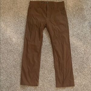 Prana Stretch Zion Pant Men size W32 29L in Sepia Relaxed Straight Fit